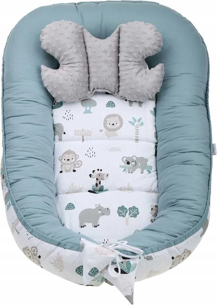 Kūdikių kokonų lizdelis „Minky“ rinkinys XXL „BabyMam“ 7 dalys