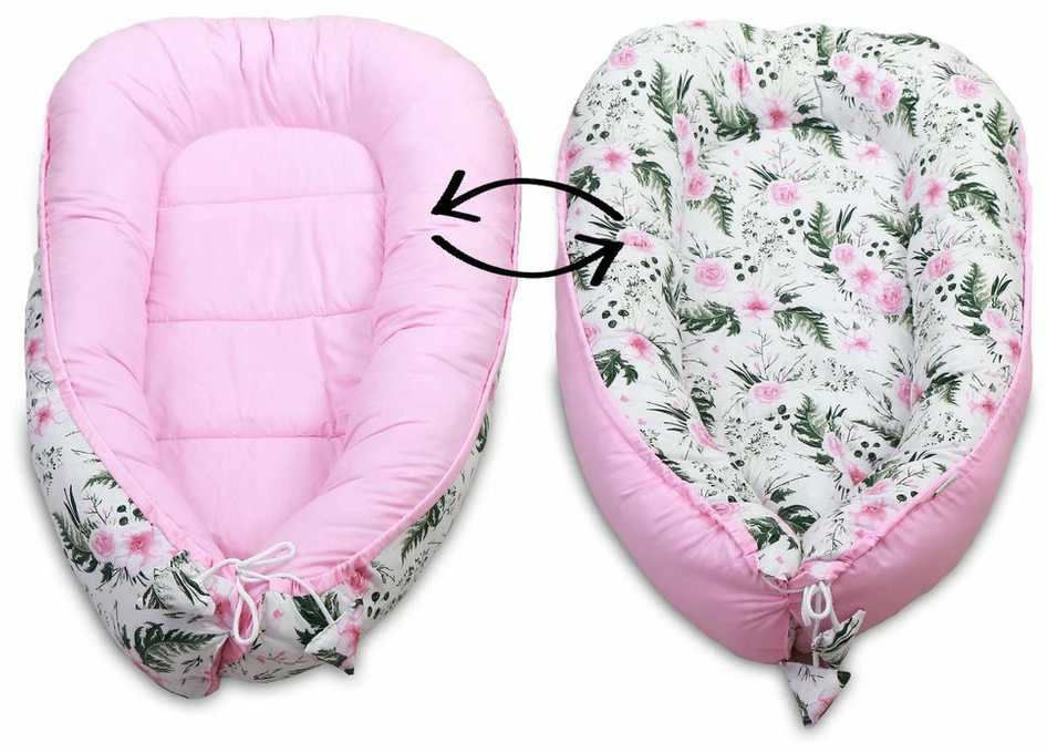 Kūdikių kokonų lizdelis „Minky“ rinkinys XXL „BabyMam“ 7 dalys