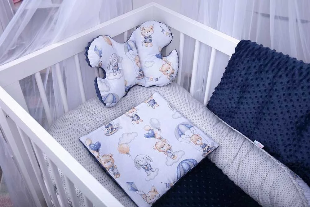 Kūdikių kokonų lizdelis „Minky“ rinkinys XXL „BabyMam“ 7 dalys