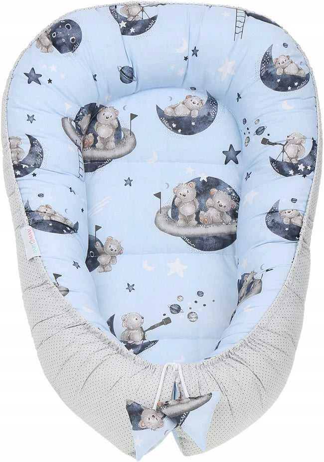 Kūdikių kokonų lizdelis „Minky“ rinkinys XXL „BabyMam“ 7 dalys