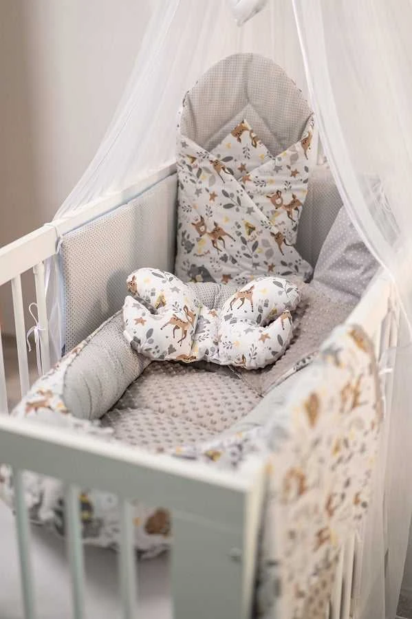 Kūdikių kokonų lizdelis „Minky“ rinkinys XXL „BabyMam“ 7 dalys