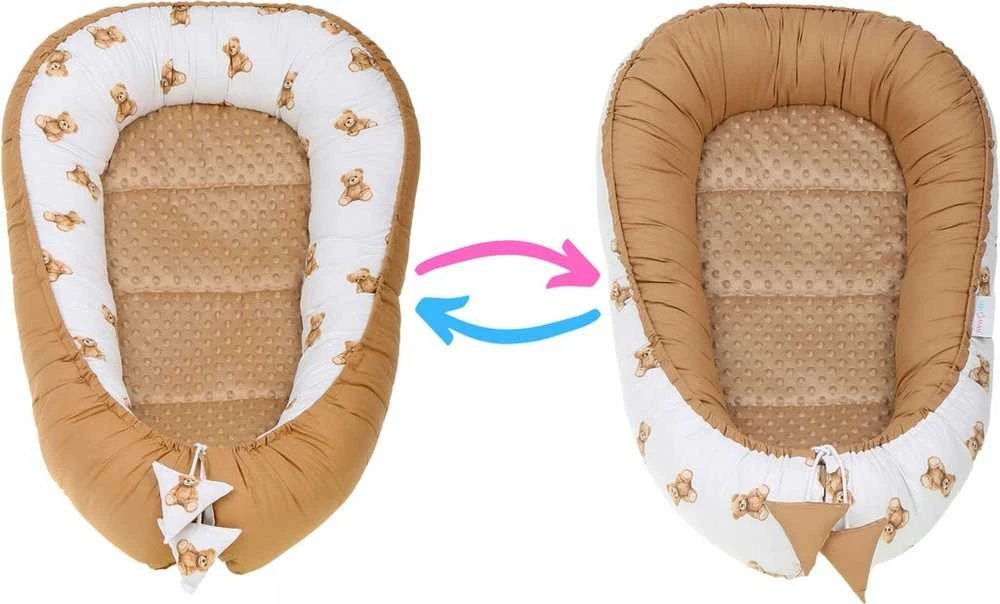 Kūdikių kokonų lizdelis „Minky“ rinkinys XXL „BabyMam“ 7 dalys
