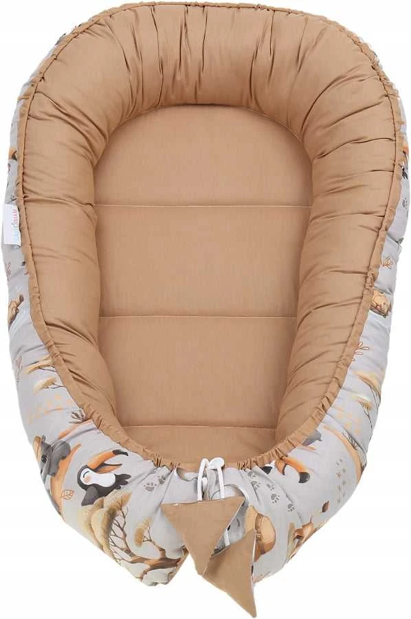Kūdikių kokonų lizdelis „Minky“ rinkinys XXL „BabyMam“ 7 dalys