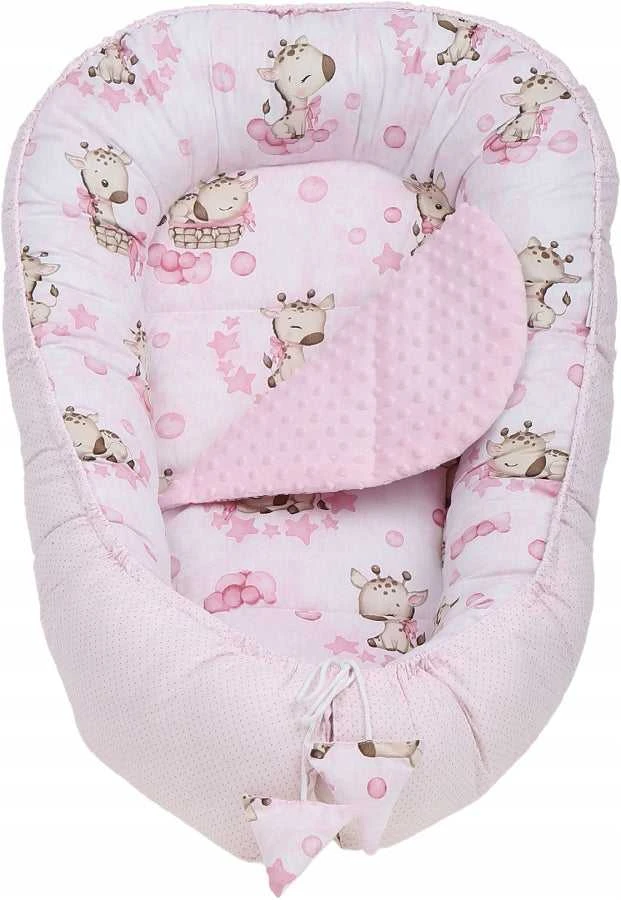Kūdikių kokonų lizdelis „Minky“ rinkinys XXL „BabyMam“ 7 dalys