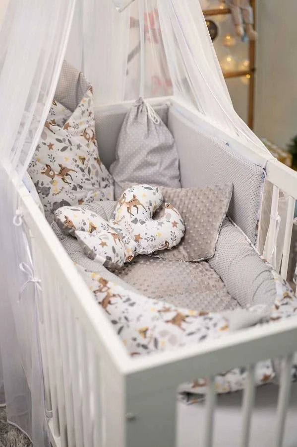 Kūdikių kokonų lizdelis „Minky“ rinkinys XXL „BabyMam“ 7 dalys
