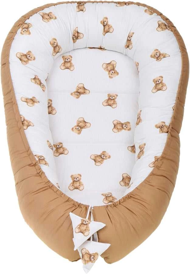 Kūdikių kokonų lizdelis „Minky“ rinkinys XXL „BabyMam“ 7 dalys