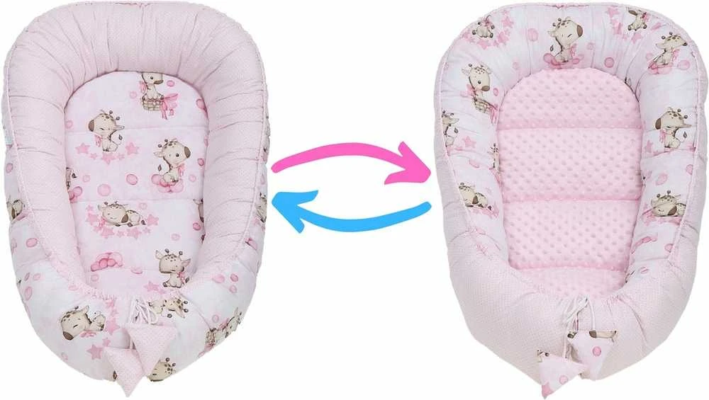 Kūdikių kokonų lizdelis „Minky“ rinkinys XXL „BabyMam“ 7 dalys