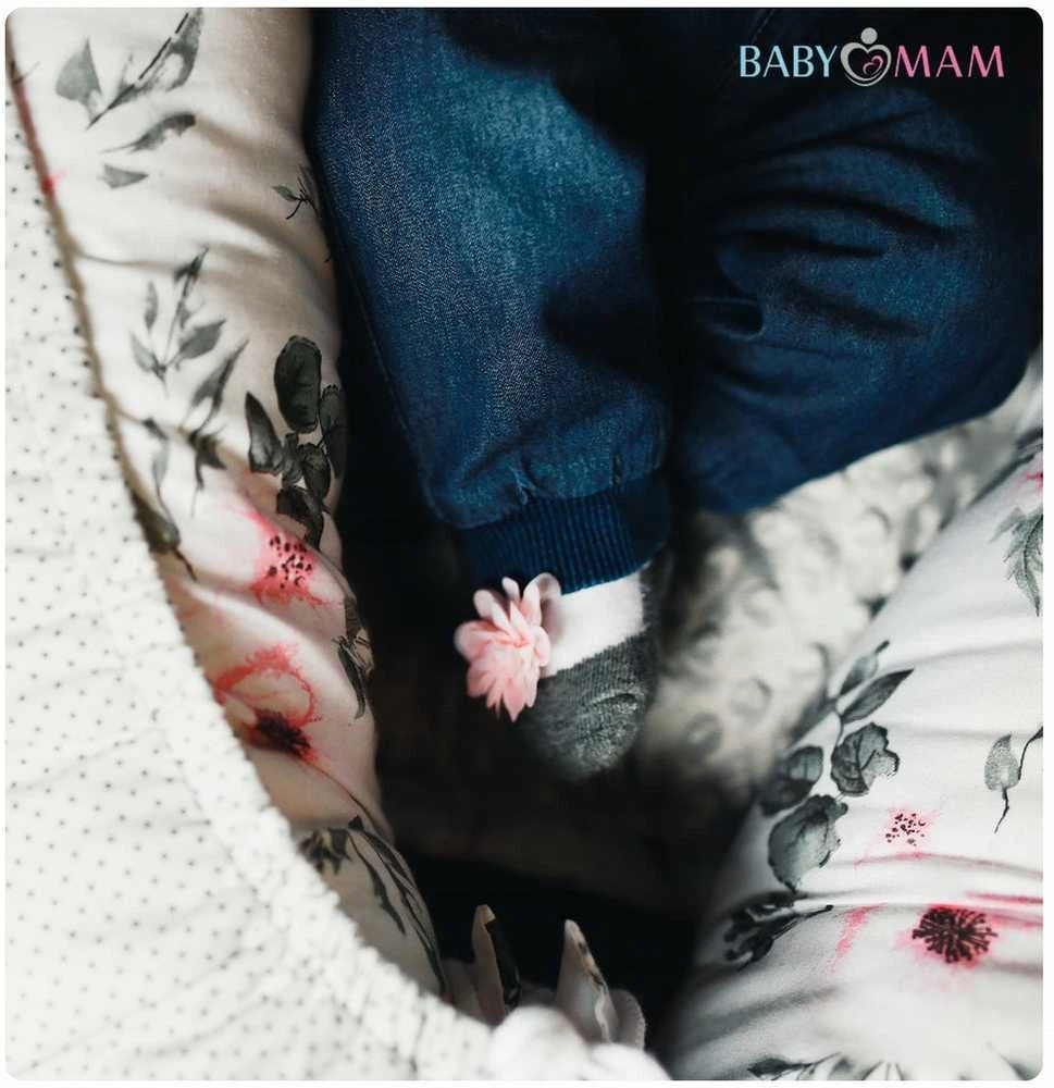 Kūdikių kokonų lizdelis „Minky“ rinkinys XXL „BabyMam“ 7 dalys