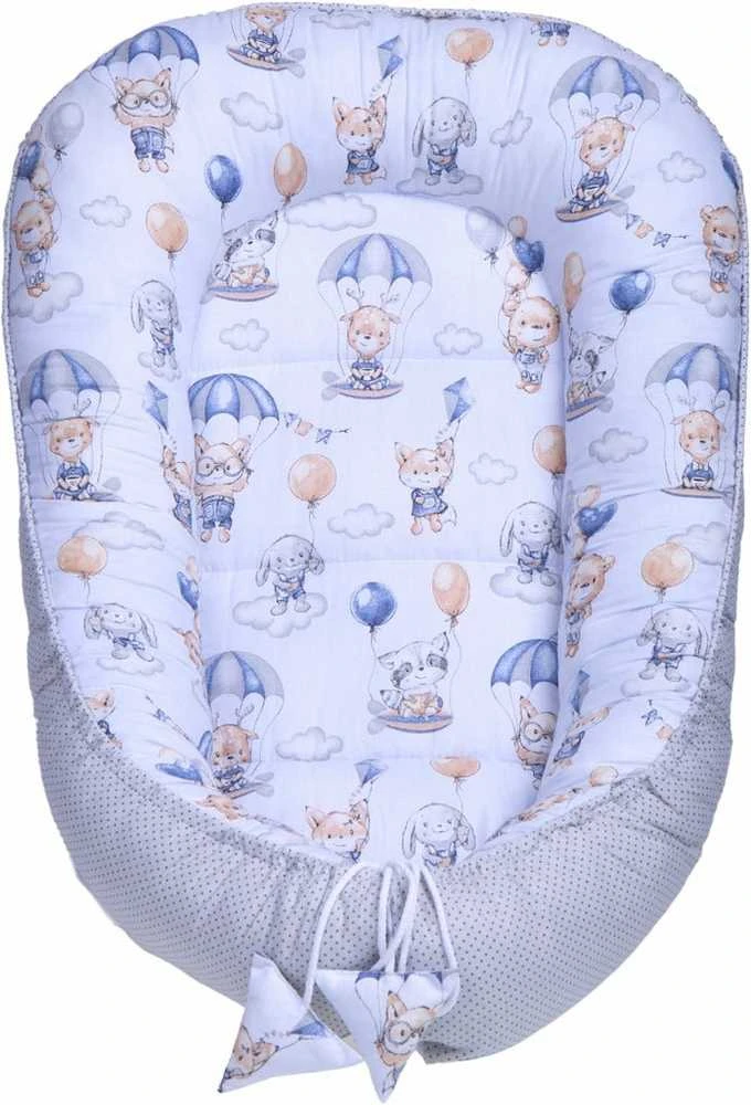 Kūdikių kokonų lizdelis „Minky“ rinkinys XXL „BabyMam“ 7 dalys