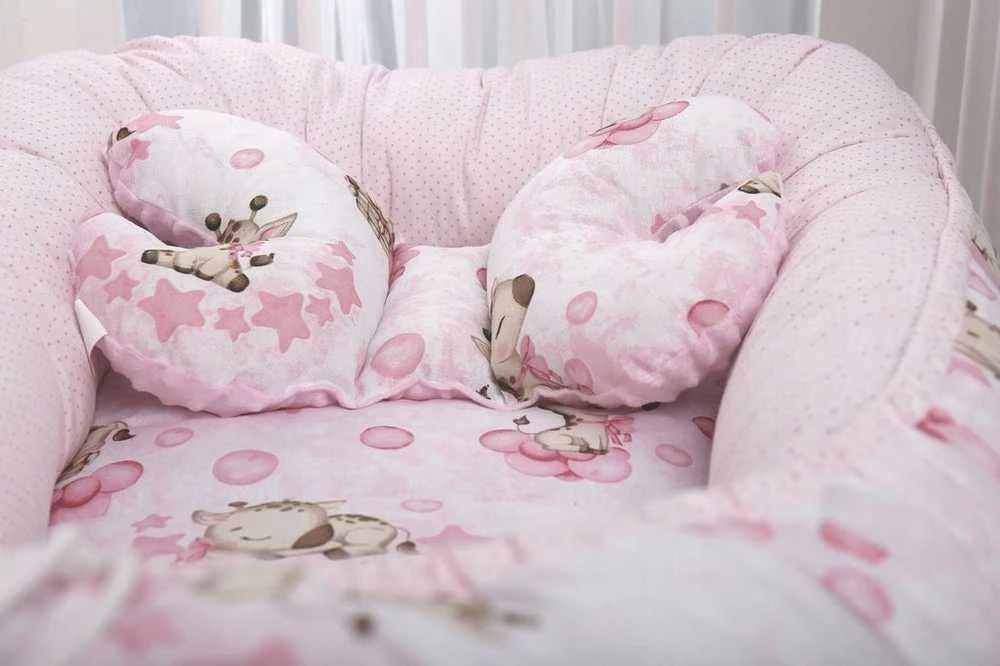 Kūdikių kokonų lizdelis „Minky“ rinkinys XXL „BabyMam“ 7 dalys