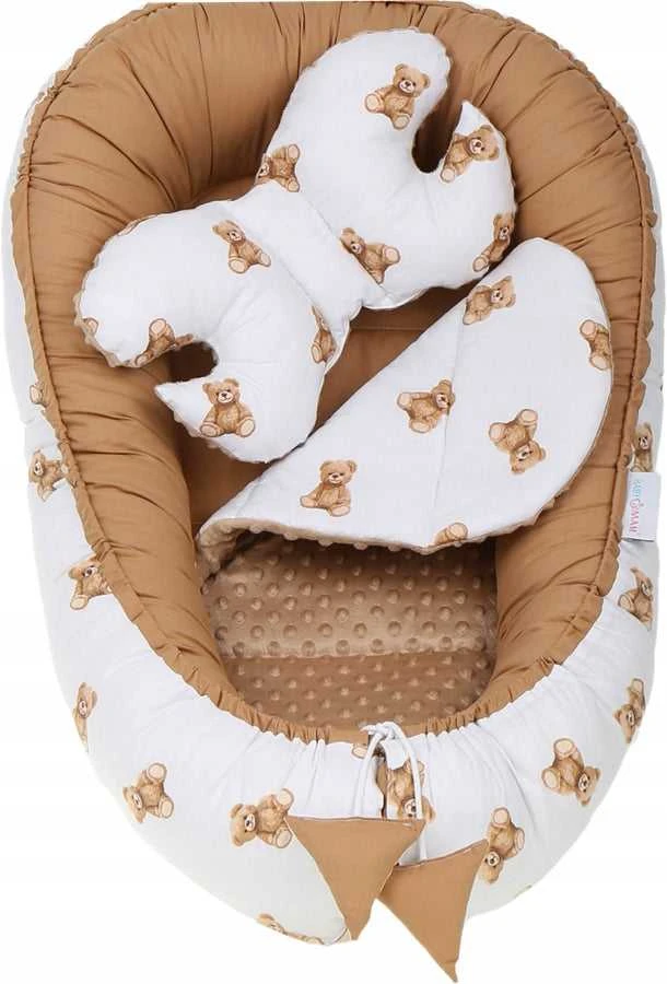 Kūdikių kokonų lizdelis „Minky“ rinkinys XXL „BabyMam“ 7 dalys