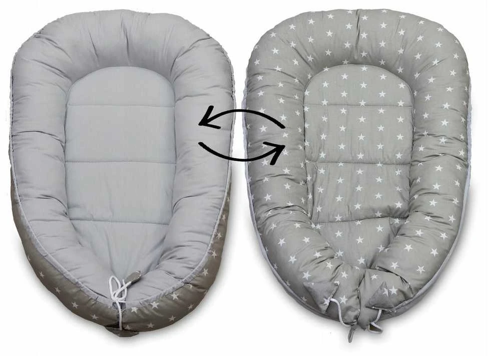 Kūdikių kokonų lizdelis „Minky“ rinkinys XXL „BabyMam“ 7 dalys