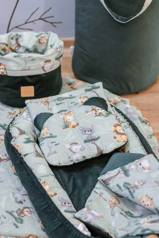 Kūdikių rinkinys 5 dalių kokono komforto aksomas Jukki