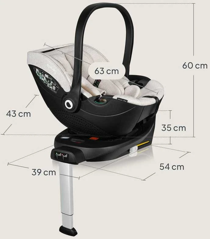 Lionelo Moxie i-Size kėdutė 0-13 kg su baze