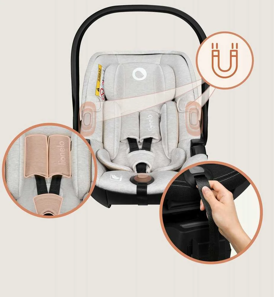 Lionelo Moxie i-Size kėdutė 0-13 kg su baze