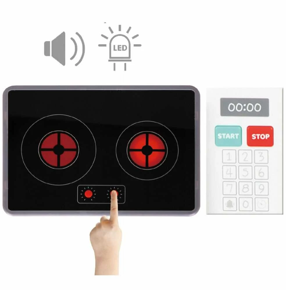 Medinė interaktyvi virtuvė su šaldytuvu ir buitine technika