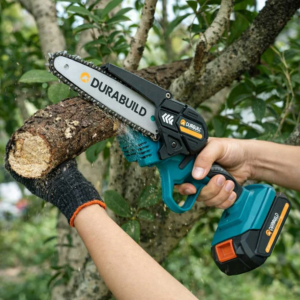 Mini akumuliatorinis grandininis pjūklas šakoms 2x 21V