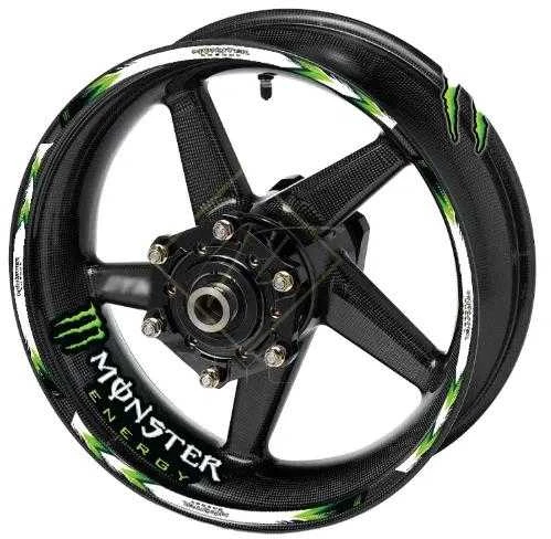 Motociklo ratų lipdukų rinkinys Monster