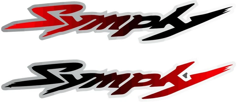 Motociklu Lipdukai Motorolerio logotipo lipdukai SYM Symply, kėbulo apdailai, 2 vnt.