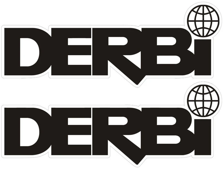 Motociklu Lipdukai Motorolerio logotipo lipdukai Derbi, dizainas Nr. 3, 2 vnt.