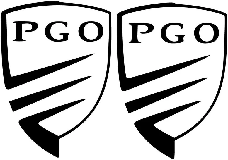 Motociklu Lipdukai Motorolerio logotipo lipdukai PGO, šalmui skirto dizaino, 2 vnt.