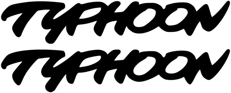 Motociklu Lipdukai Motorolerio logotipo lipdukai Piaggio Typhoon, dizainas Nr. 2, 2 vnt.