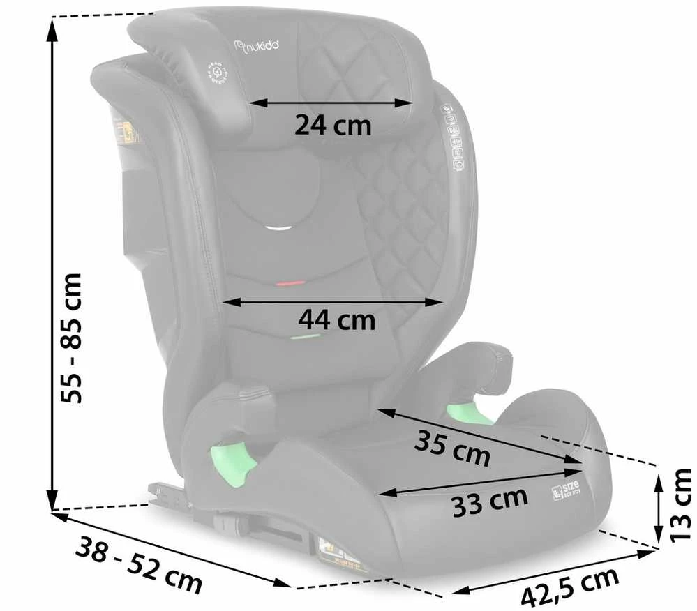 NUKIDO i-Size ISOFIX kėdutė 15-36 kg Basic