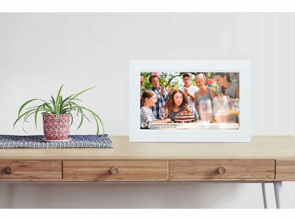 Nuotraukų rėmelis 10" baltas WiFi skaitmeninis rėmelis su programėle