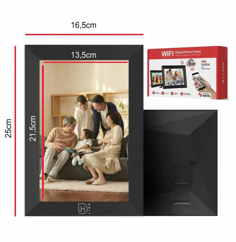 Nuotraukų rėmelis 10.1" FRAMEO WiFi IPS skaitmeninis rėmelis 32GB