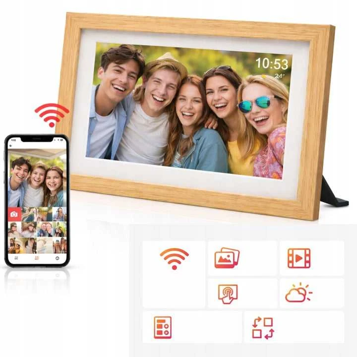 Nuotraukų rėmelis 10.1" FRAMEO WiFi skaitmeninis rėmelis 32GB IPS