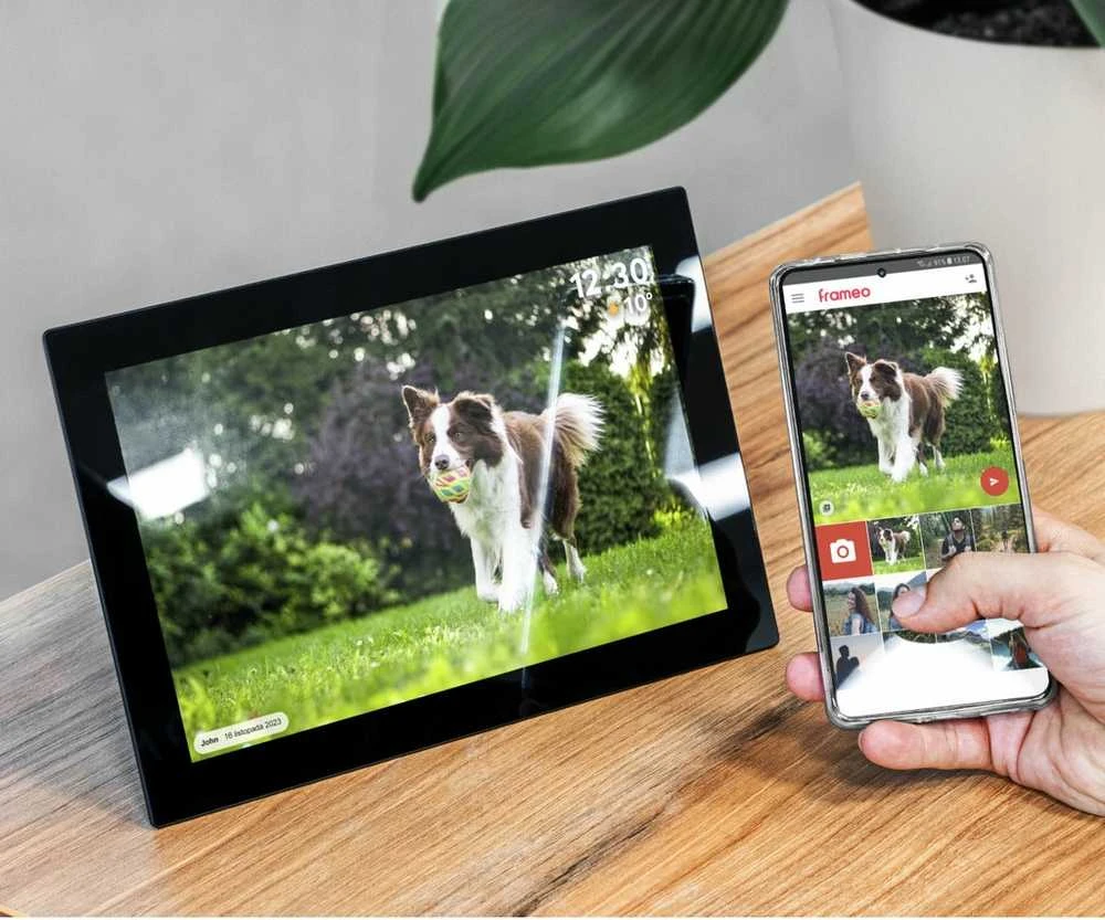 Nuotraukų rėmelis 10.1" sidabrinis WiFi jutiklinis skaitmeninis rėmelis