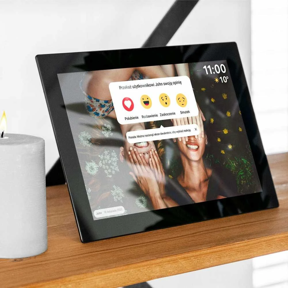 Nuotraukų rėmelis 10.1" WiFi FRAMEO skaitmeninis rėmelis juodas