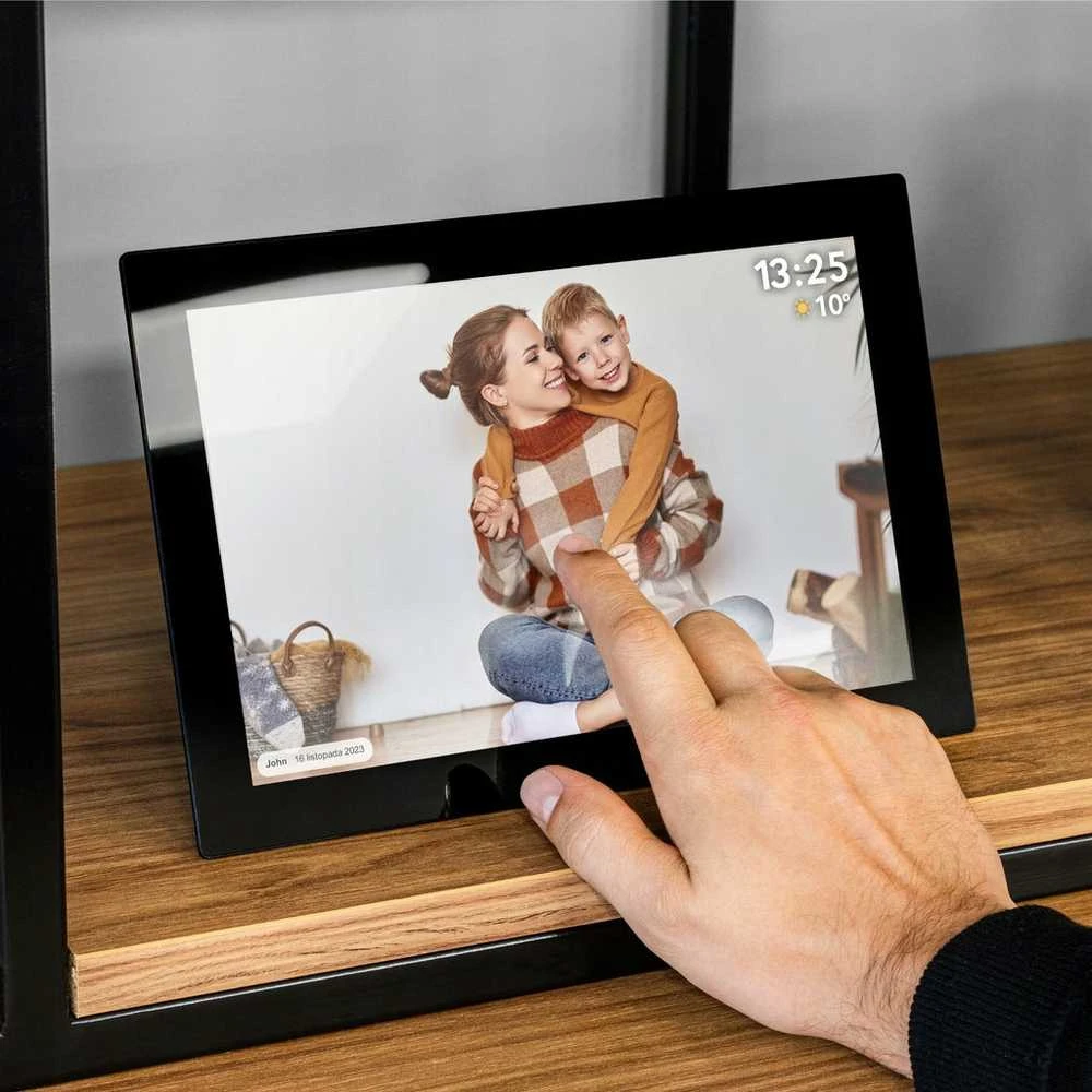 Nuotraukų rėmelis 10.1" WiFi FRAMEO skaitmeninis rėmelis juodas