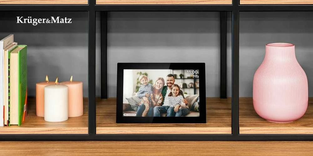 Nuotraukų rėmelis 10.1" WiFi FRAMEO skaitmeninis rėmelis juodas