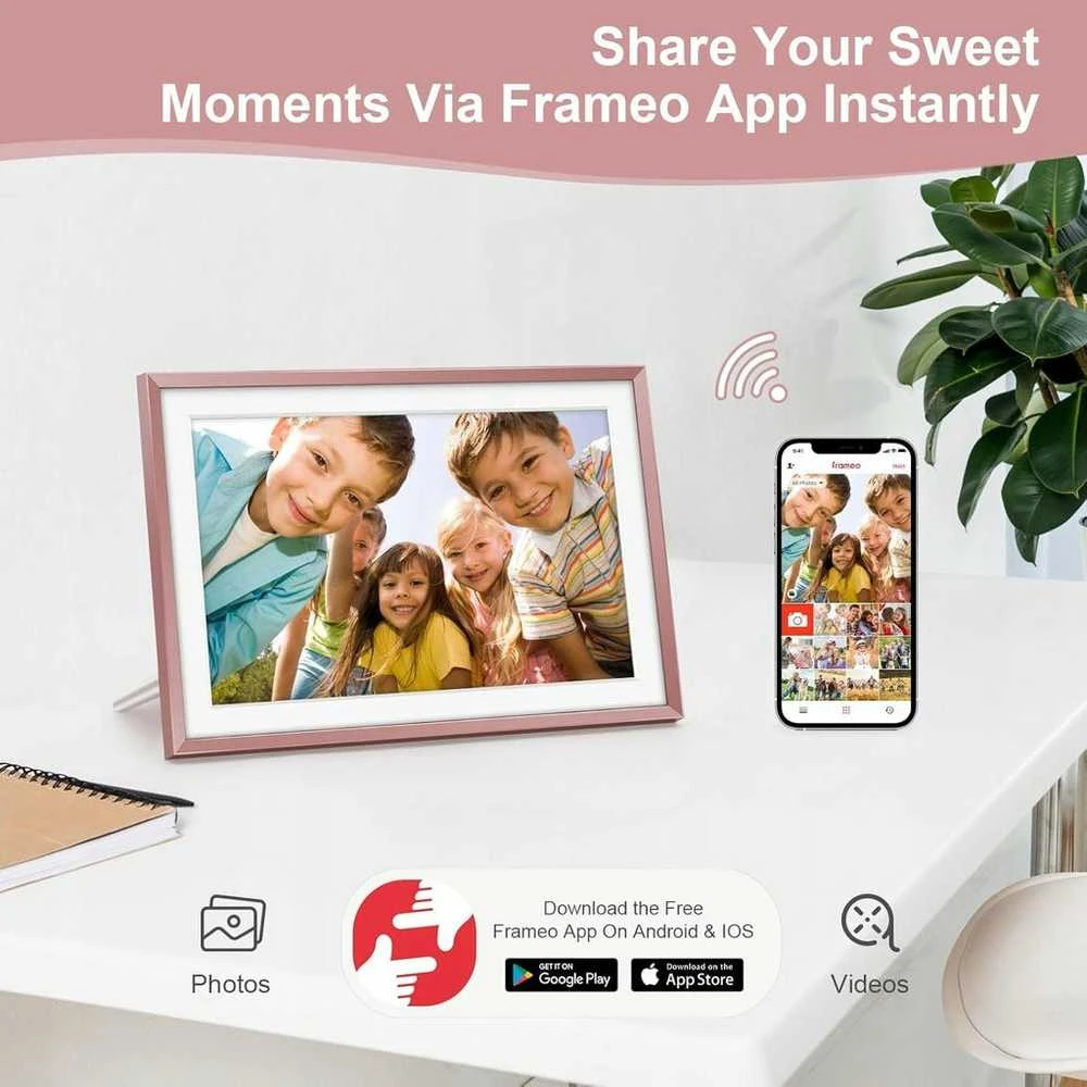 Nuotraukų rėmelis 10.1" WiFi skaitmeninis rėmelis 32GB su atmintimi