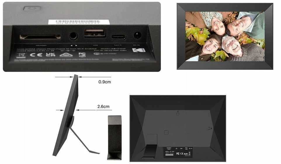 Nuotraukų rėmelis 10.1" WiFi skaitmeninis rėmelis su programėle