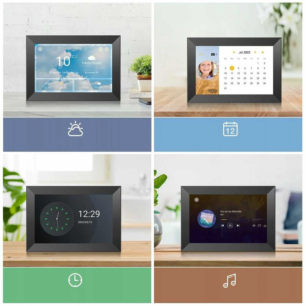 Nuotraukų rėmelis 10.1" WiFi skaitmeninis rėmelis su programėle
