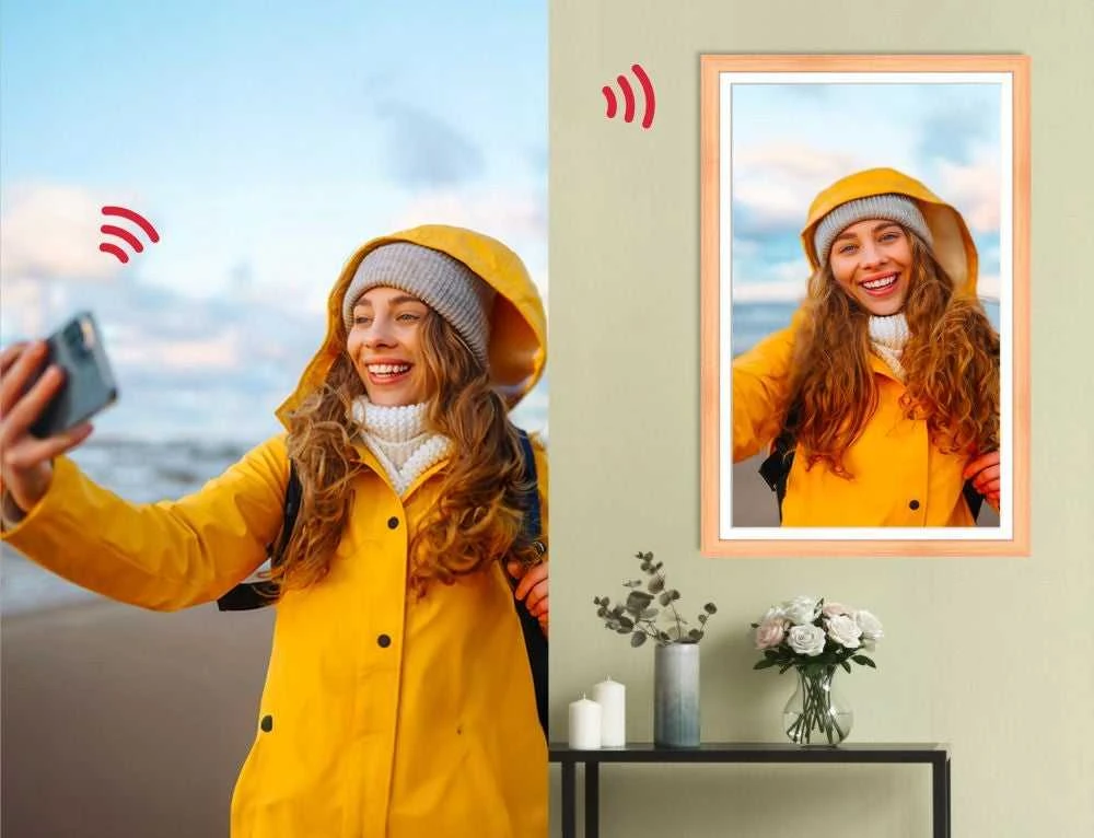 Nuotraukų rėmelis 32" WiFi LCD skaitmeninis rėmelis