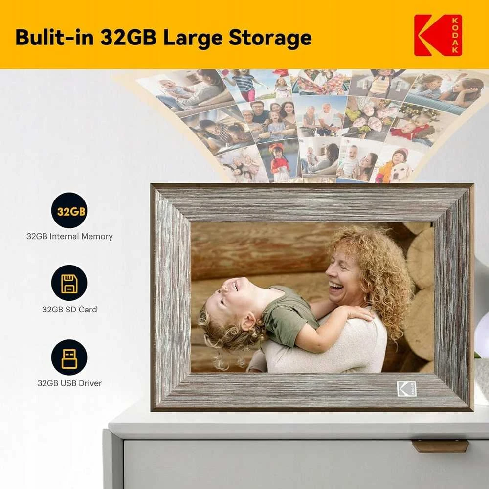 Nuotraukų rėmelis Kodak 10.1" WiFi skaitmeninis rėmelis 32GB IPS