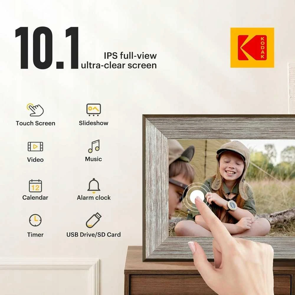 Nuotraukų rėmelis Kodak 10.1" WiFi skaitmeninis rėmelis 32GB IPS
