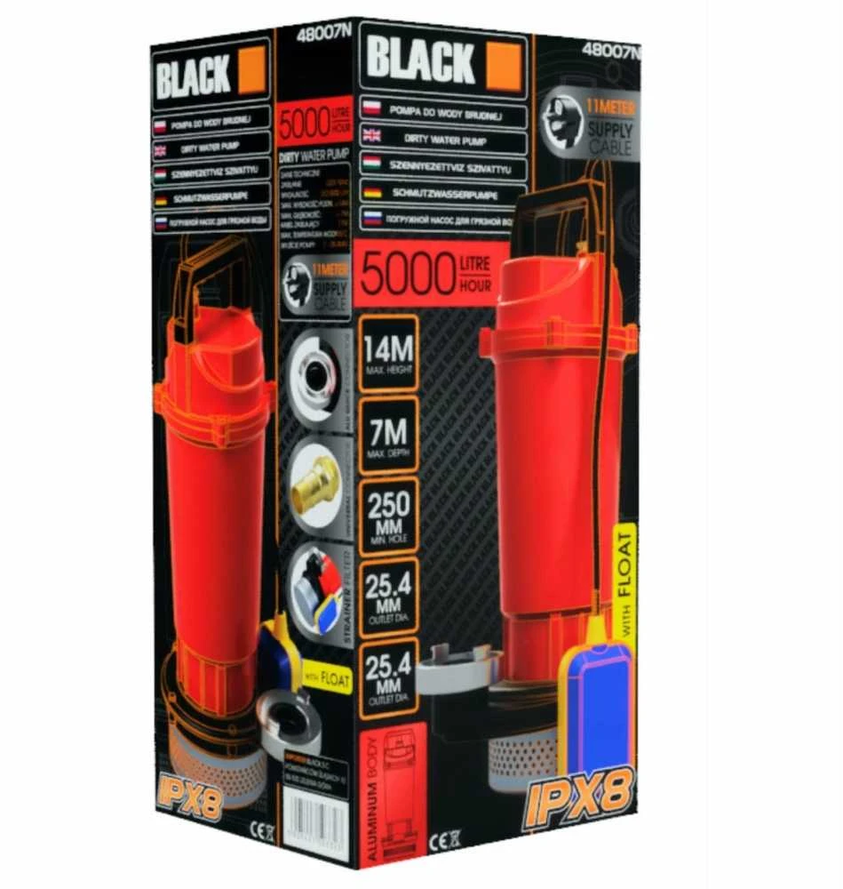 Panardinamas siurblys su filtru ir plūde 370W