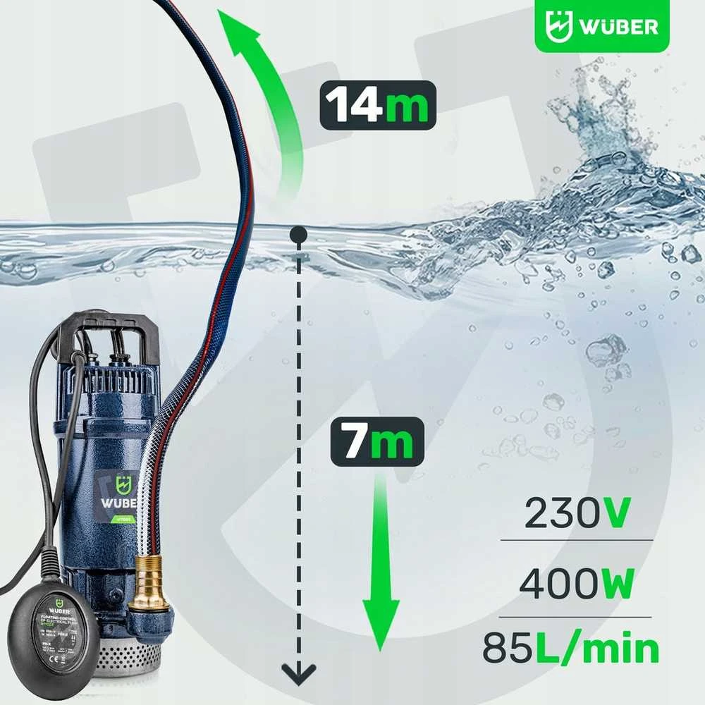 Panardinamas siurblys su plūde ir filtru universalus