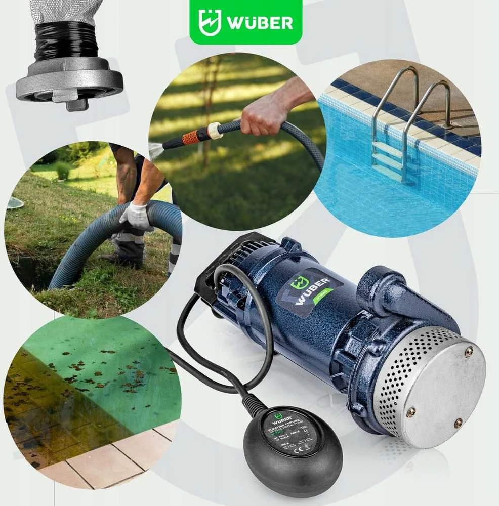 Panardinamas siurblys su plūde ir filtru universalus