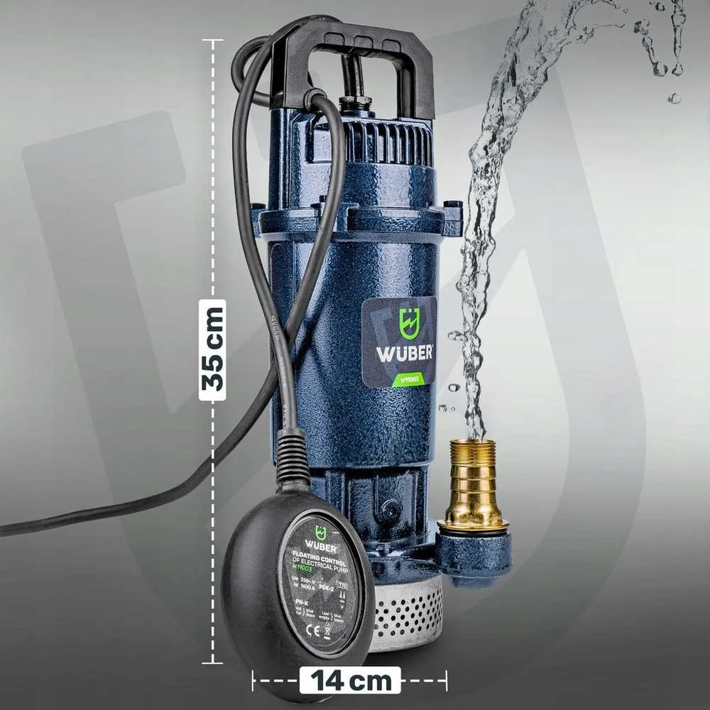 Panardinamas siurblys su plūde ir filtru universalus