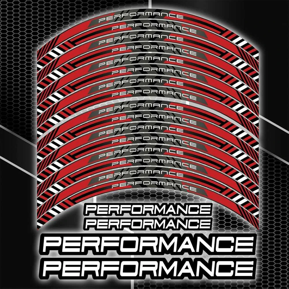 Performance motociklo ratlankių lipdukai