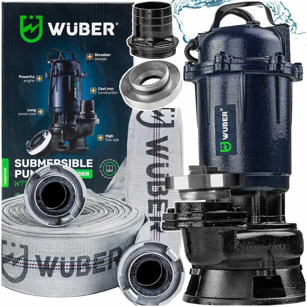 Siurblys su smulkintuvu ir 30 m žarna 750W FastFix jungtis