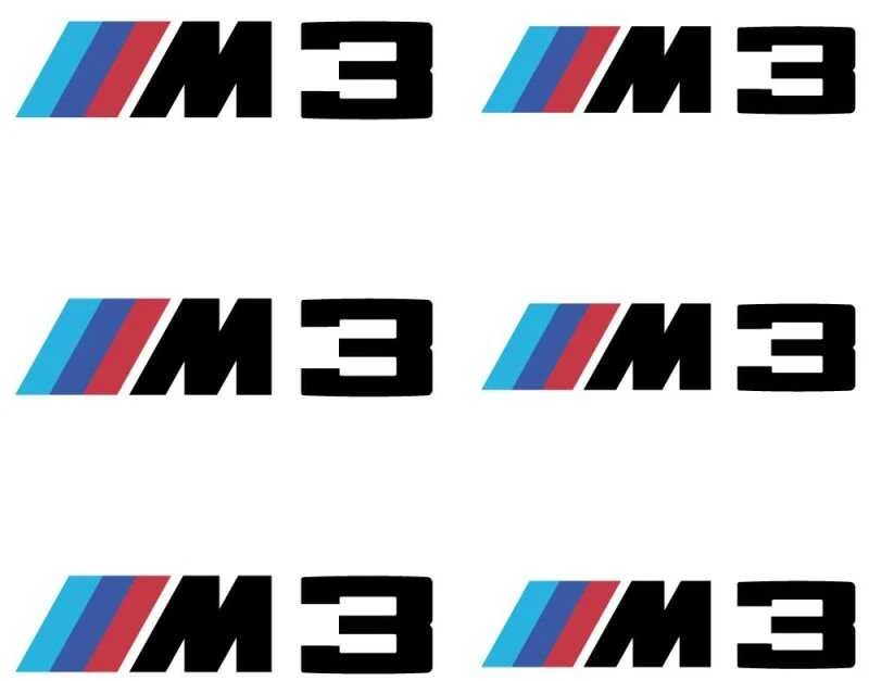BMW M3 stabdžių suportų lipdukai – sport performance tuning, 6 vnt.