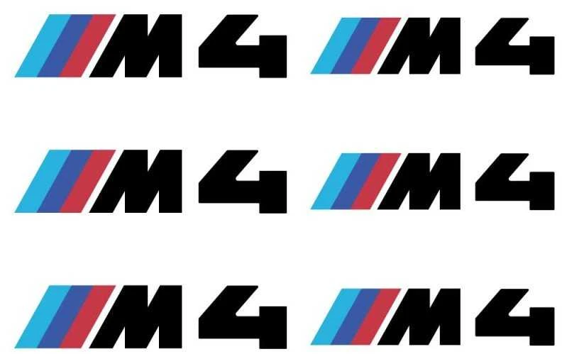 BMW M4 stabdžių suportų lipdukai – sport tuning, karščiui atsparūs, 6 vnt.