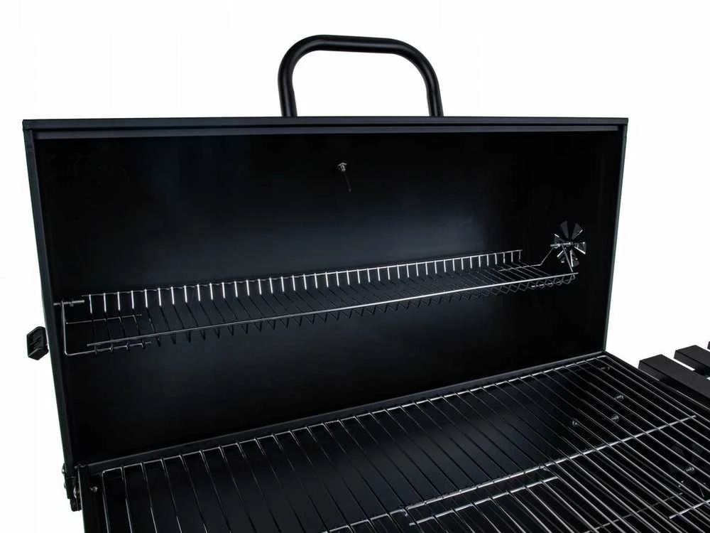Statinės tipo anglies kepsninė su dangčiu 71x45 cm