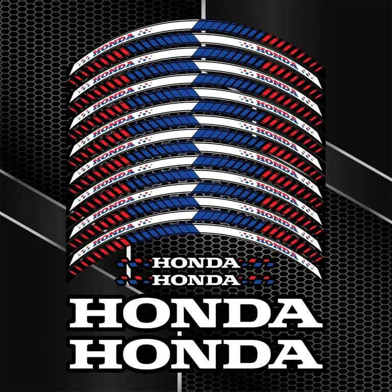 Stilingi ratlankių lipdukai HONDA sportiniams moto – lengvas klijavimas
